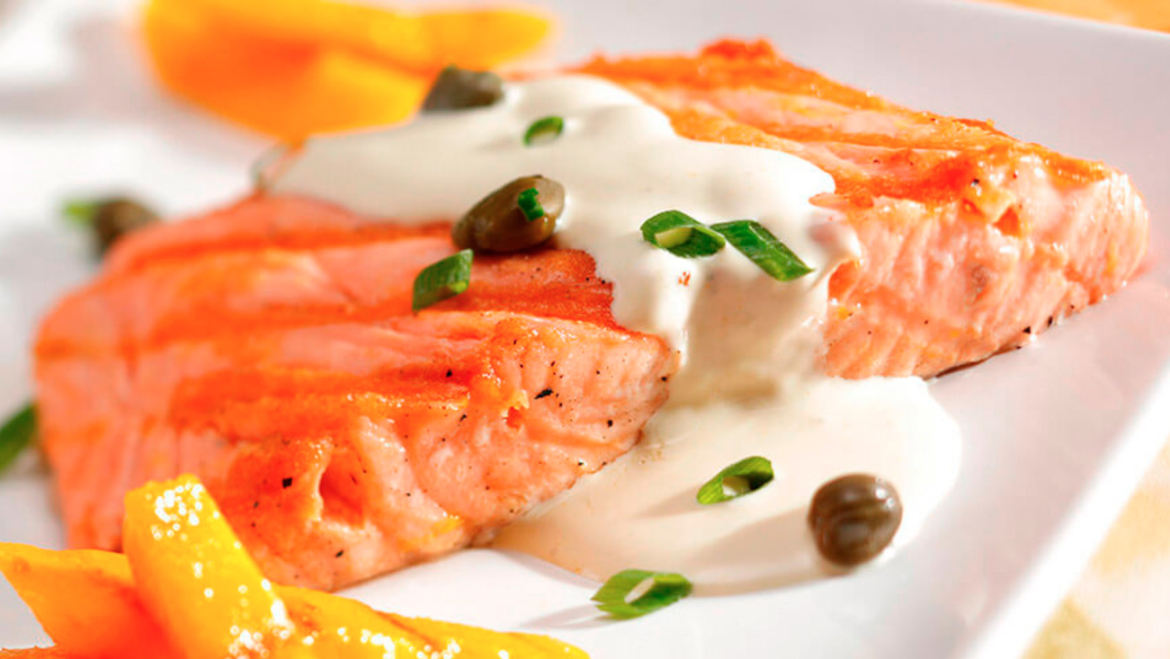 Salmão com molho de Manga